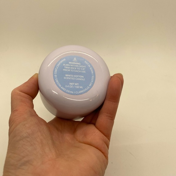 NWT Longaberger Candle Scented in a Tin. White Cotton. 3.4 oz/100 ml - Picture 3 of 5